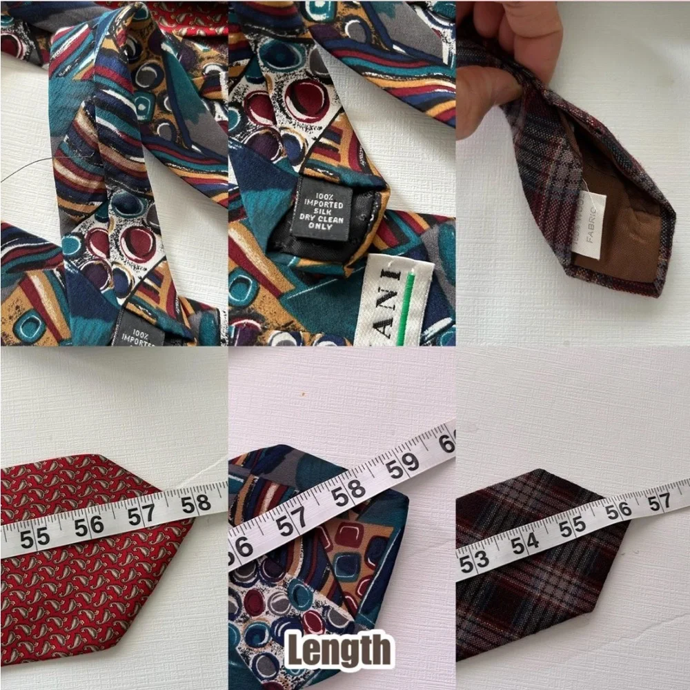 Bundle vintage silk and Wool necktie. - Picture 8 of 8